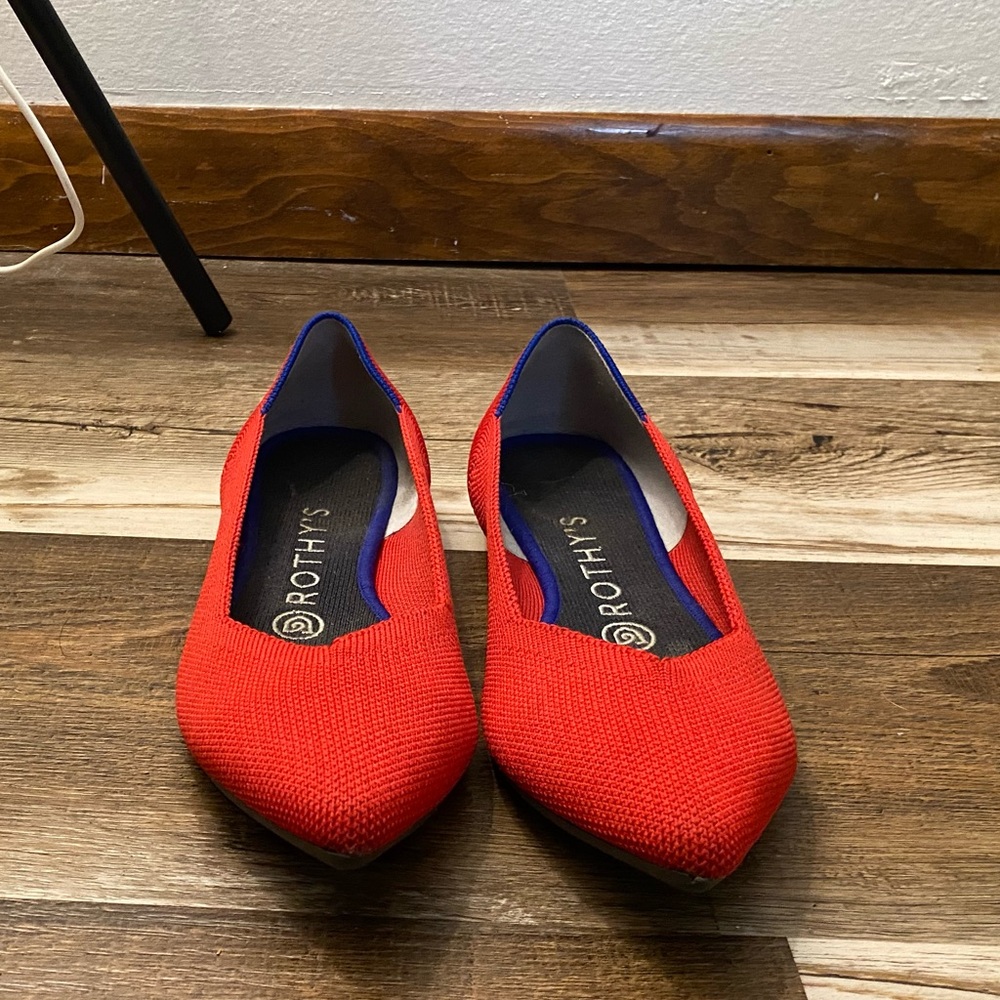 Red Rothy’s Pointed Flats In Size 7 - image 3